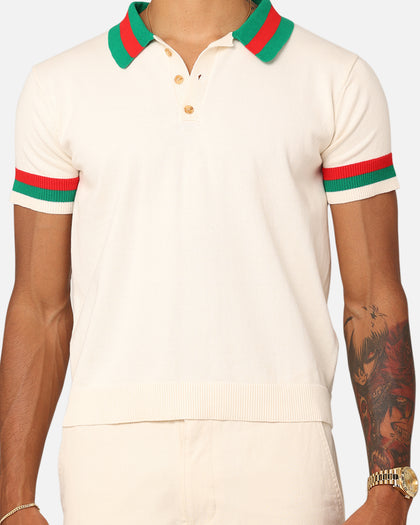 XXIII Damien Knit Polo Shirt Off White/Multi