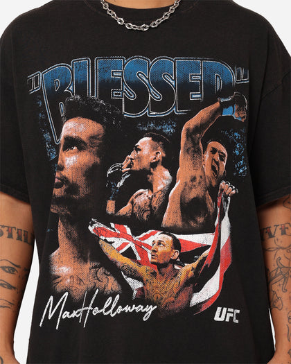 UFC By Goat Crew Max Holloway Blessed Vintage T-Shirt Black Wash