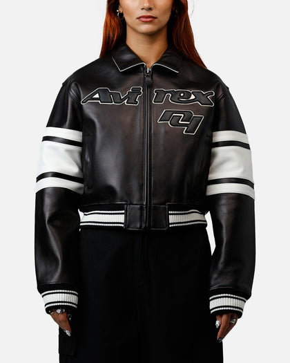 Avirex Women's Cropped Legend Jacket Black