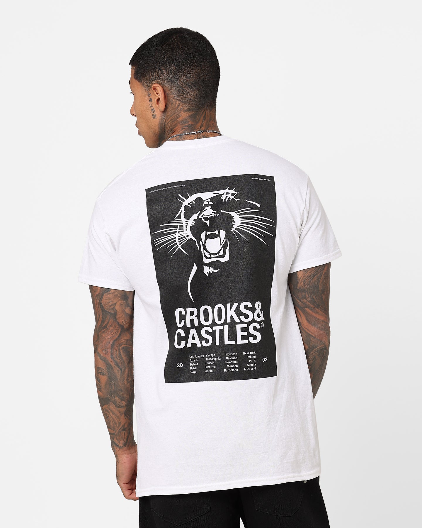 Crooks & Castles Trouble Maker T-Shirt White | Culture Kings
