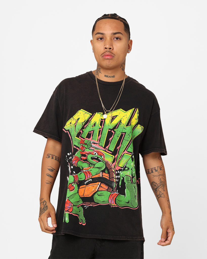 World Of TMNT Ninja Turtles Fight Crew Neck Short Sleeve Men's T-shirt-Small