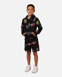 Jordan Kids' Essentials AOP Pullover Hoodie Black