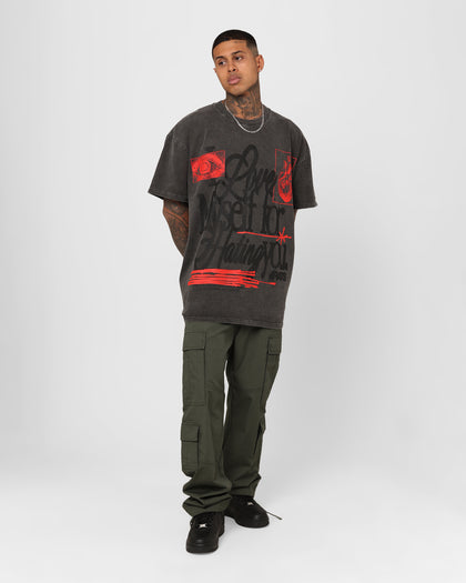 Rats Get Fat Love Myself Vintage T-Shirt Black Wash