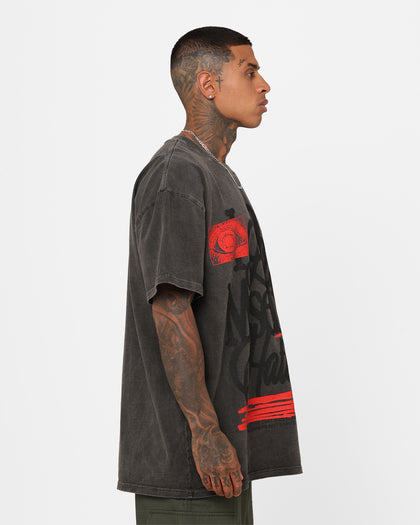 Rats Get Fat Love Myself Vintage T-Shirt Black Wash