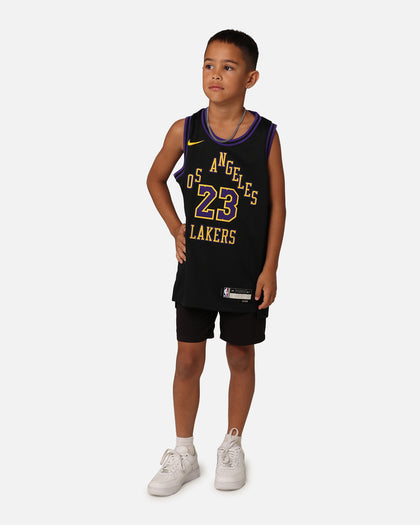 Nike Kids' Los Angeles Lakers Lebron James City Edition 2023/24 Swingman Jersey Black