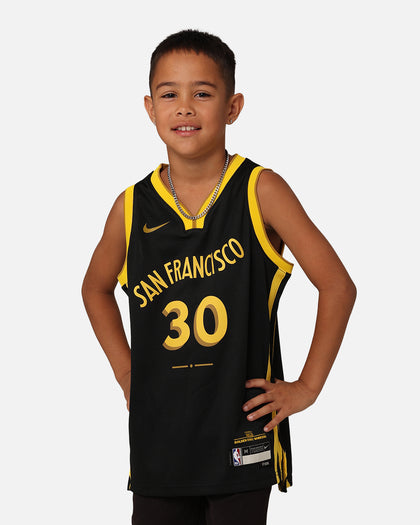 Nike Kids' Golden State Warriors Steph Curry City Edition 2023/24 Swingman Jersey Black