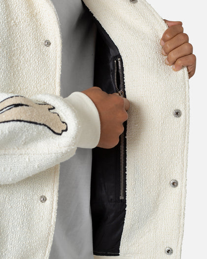 MNML Skeleton Varsity Jacket Cream