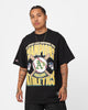 Majestic Athletic Oakland Athletics League Champs Boxy Oversized T-Shirt Faded Black