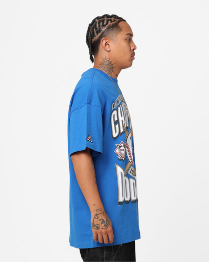 Majestic Athletic Los Angeles Dodgers League Champs Boxy Oversized T-Shirt Princess Blue