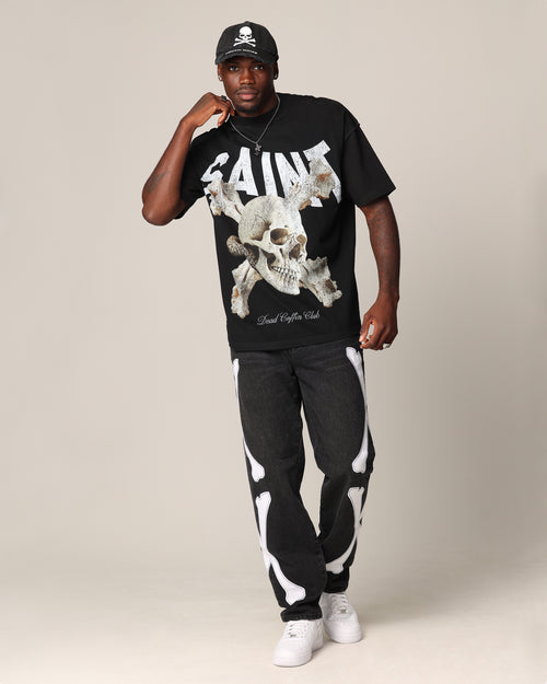 Saint Morta Dead Coffin Club Boxy T-Shirt Black