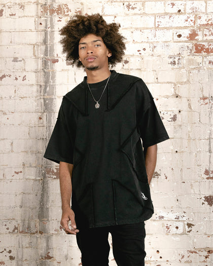 Saint Morta Deconstructed PSI Boxy Vintage T-Shirt Vintage Black