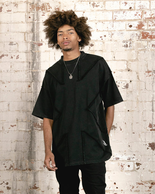 Saint Morta Deconstructed PSI Boxy Vintage T-Shirt Vintage Black