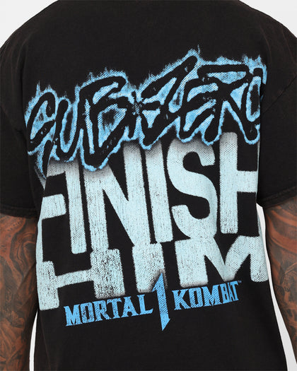 Goat Crew X Mortal Kombat Sub Zero Vintage T-Shirt Black Wash