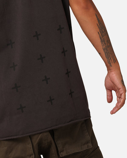 Ksubi Slash Biggie Muscle T-Shirt Faded Black