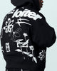 Loiter Flower Bed Zip Hoodie Black