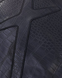 Loiter Atmosphere PU Leather Bomber Jacket Black
