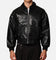 Loiter Atmosphere PU Leather Bomber Jacket Black