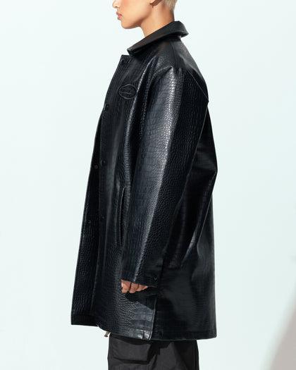 Loiter Atmosphere Trench Coat Black