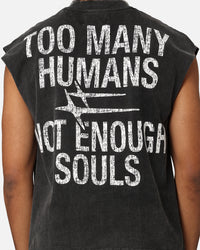 Loiter Soulless Oversized Muscle T-Shirt Vintage Black