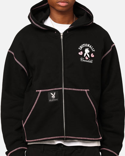 Playboy By Culture Kings Lover Boy Full Zip Hoodie Black