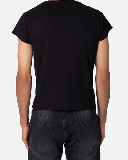 MNML Fitted Rib T-Shirt Black