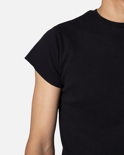 MNML Fitted Rib T-Shirt Black