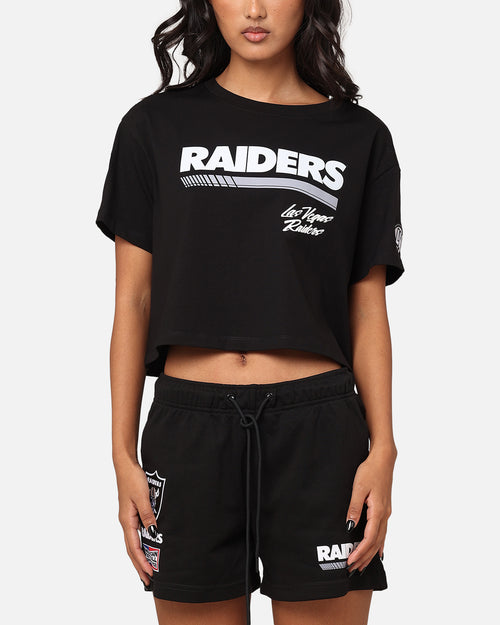 Pro Standard Women's Las Vegas Raiders Fast Lane Cropped T-Shirt Black