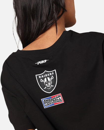 Pro Standard Women's Las Vegas Raiders Fast Lane Cropped T-Shirt Black