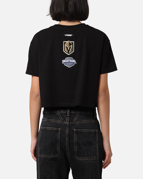 Pro Standard Women's Vegas Golden Knights Boxy Cropped T-Shirt Black