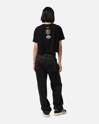 Pro Standard Women's Vegas Golden Knights Boxy Cropped T-Shirt Black