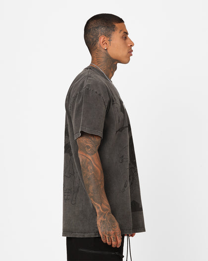 Goat Crew X DC Batman Issue #01 Noir Heavyweight Vintage T-Shirt Black Wash