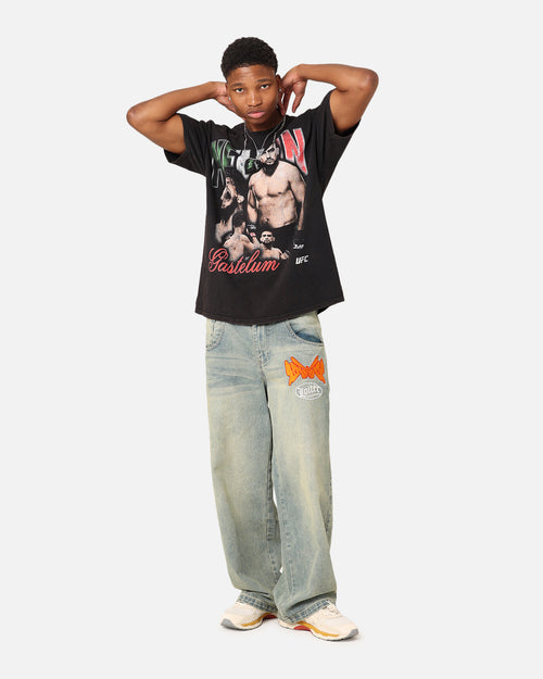 UFC By Goat Crew Kelvin Gastelum Vintage T-Shirt Black Wash