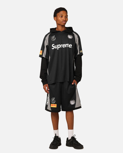 Supreme Hooded Soccer Jersey Black