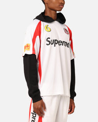 Supreme Hooded Soccer Jersey White