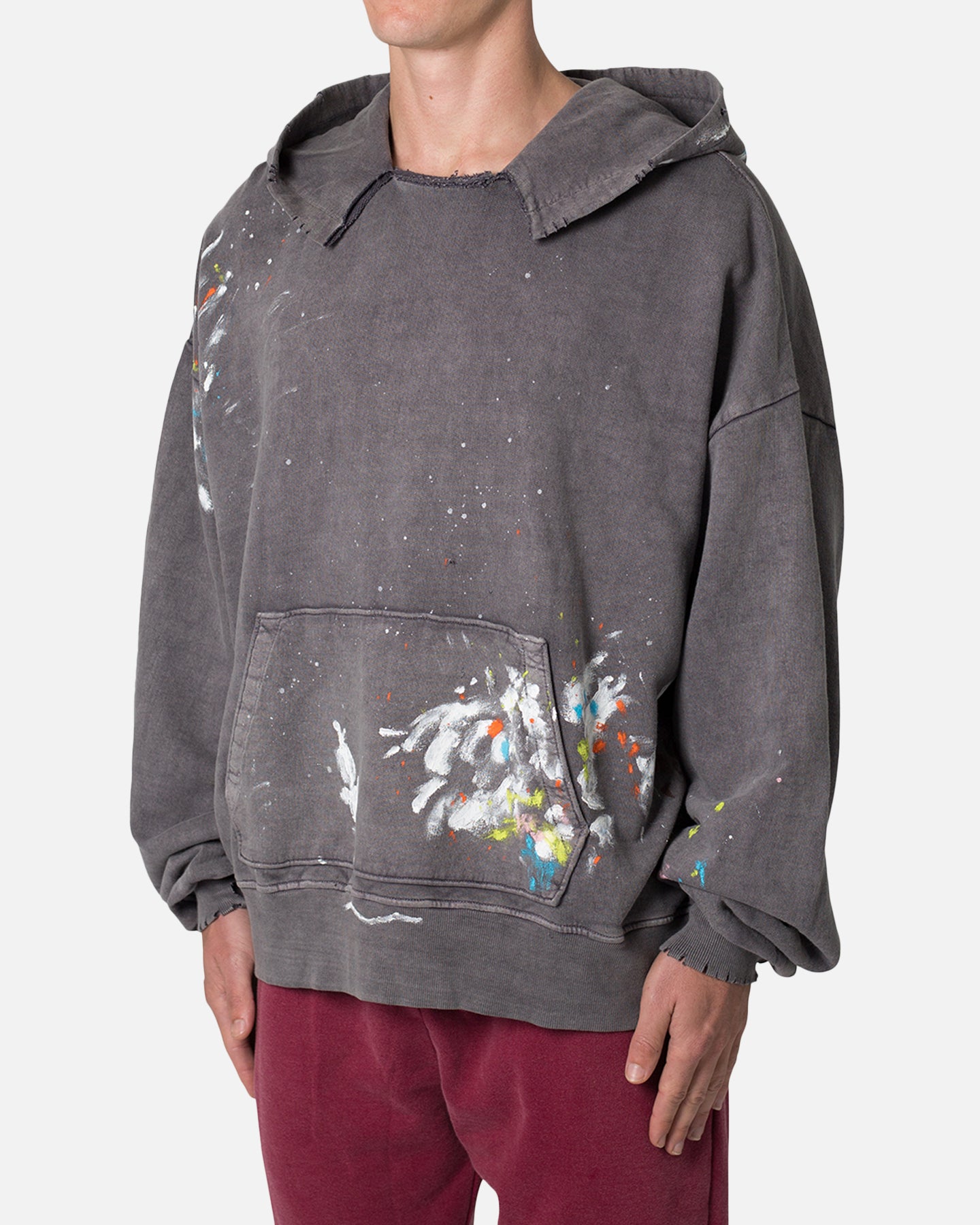 MNML Destroyed Painter Hoodie Charcoal Grey | Culture Kings