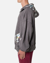 MNML Destroyed Painter Hoodie Charcoal Grey