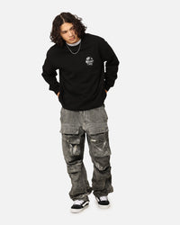 Stüssy 8 Ball Corp Fleece Crewneck Black