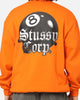 Stüssy 8 Ball Corp Fleece Crewneck Coral