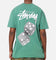 Stüssy Fuzzy Dice T-Shirt Pigment Pigment Pine Green