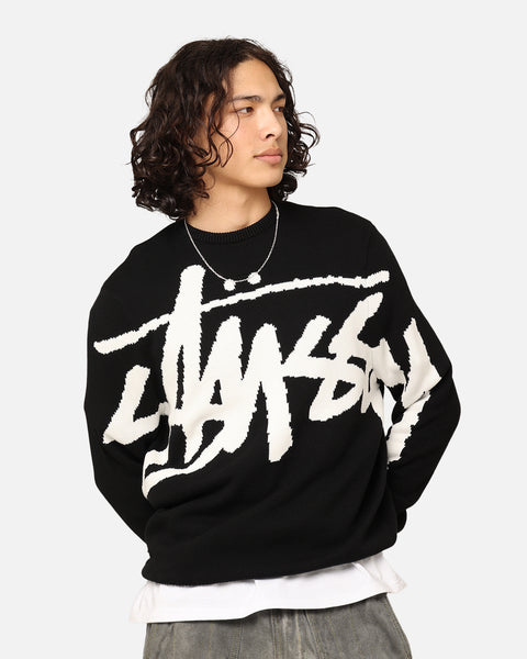 トップス stussy Stock Logo Knit Sweater Stüssy Stock Sweater Black | Culture Kings