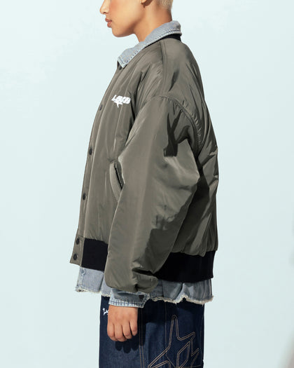 Loiter Shadow Layered Bomber Jacket Khaki