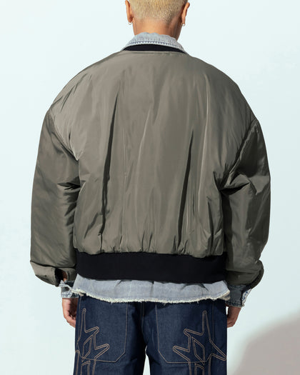 Loiter Shadow Layered Bomber Jacket Khaki