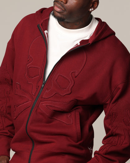 Saint Morta Hellfire Zip Hoodie Lava