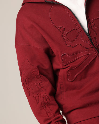 Saint Morta Hellfire Zip Hoodie Lava