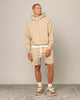 Carré Blanc Oversized Hoodie Stone