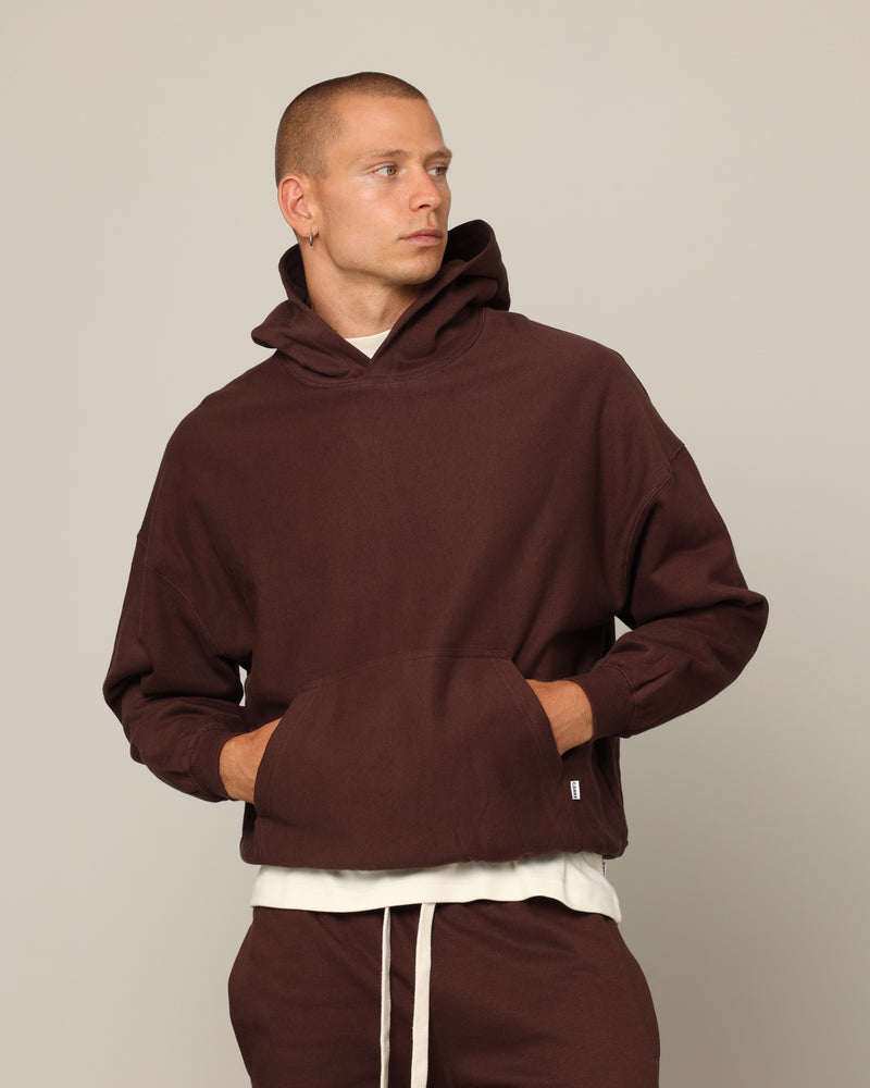 Carré Blanc Oversized Hoodie Brown