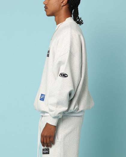 Carré Patchwork Oversized Crewneck Grey Marle