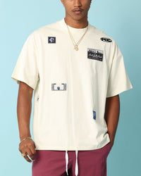 Carré Patchwork Oversized T-Shirt Off White