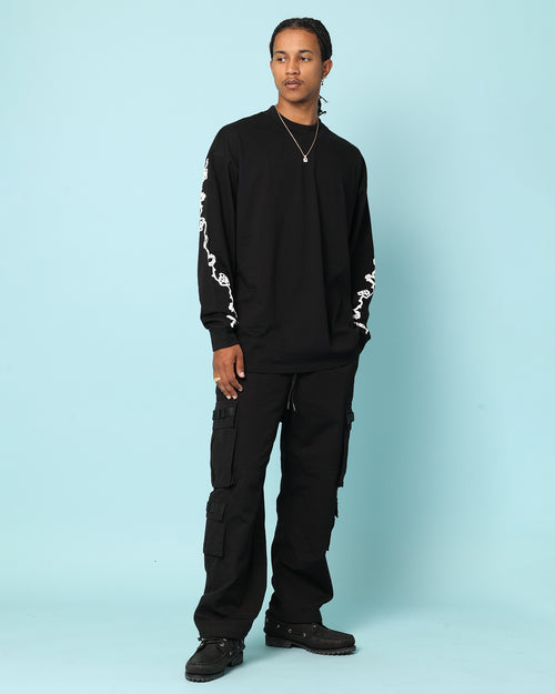 Carré Rosebowl Oversized Long Sleeve T-Shirt Black