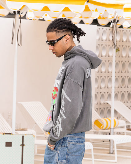 Loiter Pure Love Vintage Hoodie Charcoal